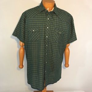 Wrangler Short Sleeve Shirt with Snaps Size XLT